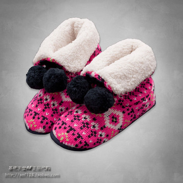 美国正品包邮af abercrombie fitch 女款居家保暖鞋Cozy Slippers