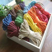 2.5MM三股彩色蜡棉绳多种颜色手工DIY编制装饰工艺绳子3元10米