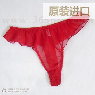 进口内衣 透明薄纱性感T裤/丁字裤红色 正品特价促销情人节礼物