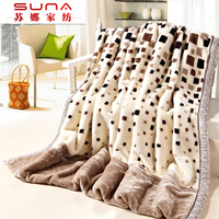 苏娜国际  珊瑚绒毯子 毛巾被  拉舍尔毛毯 加厚双层 空调毯盖毯