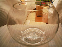 特大号圆形玻璃鱼缸透明玻璃花瓶圆形大金鱼缸水培缸直径40cm