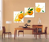 柠檬 餐厅装饰三联画 高档装饰画 客厅无框画 卧室壁画 挂画