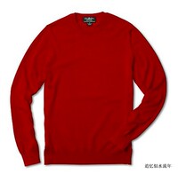 顶级山羊绒 简约女款红色圆领羊绒衫 毛衣 羊毛衫