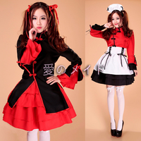 Cosplay中国风舞姬公主裙女仆装 lolita和风振袖和服日本动漫服装