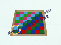 正品蒙台特梭利 蒙氏数学教具 幼儿园儿童早教玩具 正方形检查板