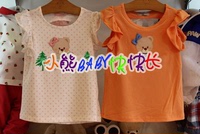 特价回馈 夏韩国专柜女童纯棉短袖两色圆领T恤ppra42351a支持验货