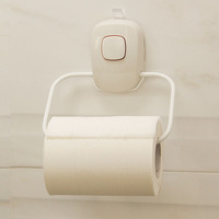 ORZ创意按压式强力吸盘卷筒纸巾架 卫生间厕所铁艺卫生纸挂架
