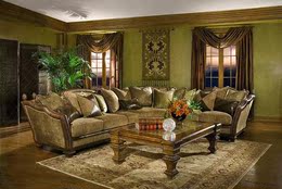 美式实木沙发 欧式客厅皮布艺沙发组合 高档别墅L型沙发组 促销