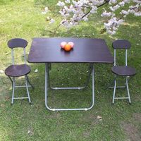 【60*90cm】正品户外休闲黑色折叠桌椅餐桌椅室内便携桌椅组合