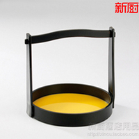 仿竹手提盛器（金色）日本料理 置物皿 炸物篮 手提寿司桶 寿司盘