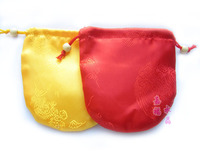 天然泗滨砭石刮痧板砭石梳子精美包装袋　精美丝绸袋子