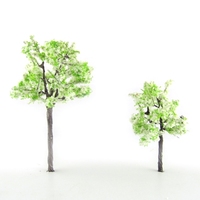 DIY建筑 沙盘 模型材料 场景制作模型树 白色绿花铁丝树K 成品树