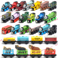 THOMAS托马斯木制儿童磁性轨道火车头套装木质轨道小火车玩具车厢