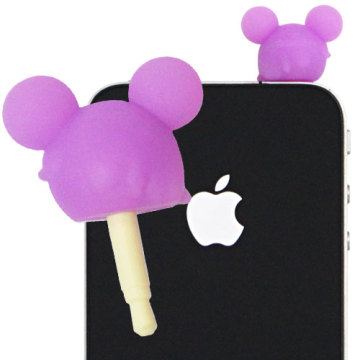 日本Disney迪士尼正品Mickey米奇粉紫沙冰色溶化软胶耳机塞防尘塞