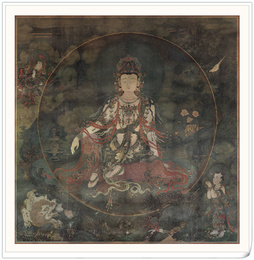 法海寺壁画 水月观音 佛教题材 国画 人物 佛像 装饰画 挂画