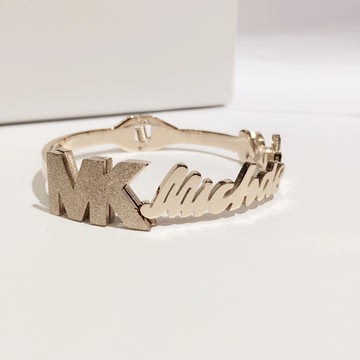 2014最新MK磨砂英文logo钛钢渡玫瑰今年时装手镯手环 女饰品包邮