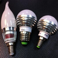 10个装led灯泡3w 高亮led节能灯泡E27螺口球泡照明光源大功率e14
