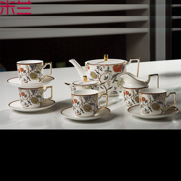 11头头高档骨瓷欧式咖啡具杯碟套装红茶英式下午茶茶具简约骨瓷