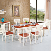 地中海餐桌 实木餐桌椅组合 餐厅吃饭桌长形餐台餐桌方餐桌椅组合