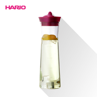 HARIO日本原装进口冷水壶 鲨鱼壶耐热玻璃冷水壶大容量凉水壶WJ