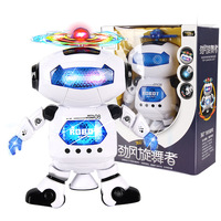电动跳舞机器人玩具七彩唱歌旋转太空战士发光地摊热卖9岁8岁