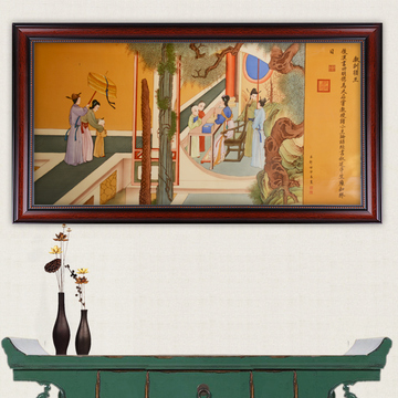 景德镇陶瓷器名人名作粉彩手绘人物古典瓷板画壁画壁饰客厅工艺品