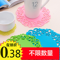 热卖 创意镂空PVC茶杯垫 防滑垫 隔热咖啡垫 简约隔热窗花杯垫