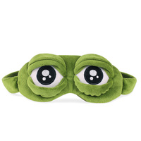 阔羽旅行便携带眼罩热敷冰敷眼罩遮光眼罩青蛙睡眠睡觉眼罩冰眼罩