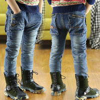 冬装3男童牛仔裤4到6-7岁加绒加厚儿童长裤5周童装男童冬装裤子六