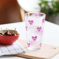 创意Zakka清新玻璃水杯 透明玻璃杯子 牛奶果汁杯 大容量加厚