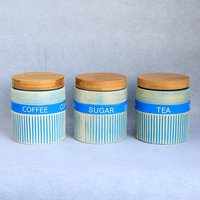 包邮 zakka陶瓷密封罐大码 糖罐 茶叶罐 地中海厨房调料罐 礼品