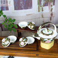 食器食代 手绘茶具 高档复古礼品茶具创意日韩式手绘骨瓷茶具套装
