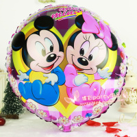 批发18寸圆形米老鼠米奇米妮铝膜铝箔气球儿童生日周岁百日布置