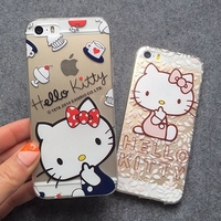 Hello Kitty苹果6手机壳卡通超薄透明硅胶软iphone6plus保护套5s