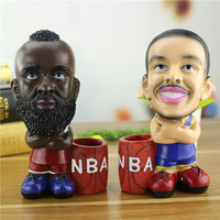 NBA篮球球星树脂存钱罐带笔筒 创意新奇特个性摆件树脂工艺品