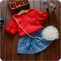 儿童套装女童春秋裙0-3岁夏季2纯棉套裙女宝宝1韩国公主两件套装