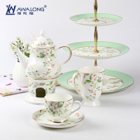 阿瓦隆骨瓷茶具欧式咖啡杯套装英式下午茶杯家用英式陶瓷杯碟茶壶