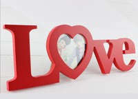 3寸love造型创意欧式木质烤漆镂空字母组合相框批发情人节礼品