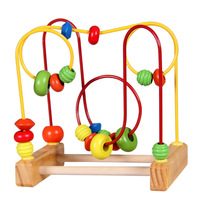 木制小绕珠串珠 男女宝宝手眼协调 儿童早教益智玩具