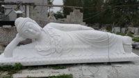 汉白玉睡佛石雕像卧佛石材雕刻释迦牟尼雕塑天然石材大型佛像寺庙