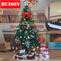 Huison1.8米圣诞树套餐带灯发光豪华加密180cm圣诞树节日装饰用品