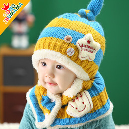 冬季新款 韩版男女儿童帽子宝宝帽子婴儿帽子冬季加绒毛线帽
