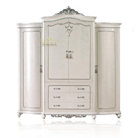 建泰家具 法式新古典衣柜 欧式实木衣柜 白色开门衣柜 实木衣柜