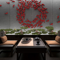 创意中式鱼墙饰壁饰挂饰 电视沙发背景墙面软装壁饰 家居装饰品