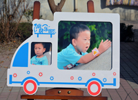 12寸7寸汽车组合彩色高档儿童相框卡通创意挂墙相框厂家定做批发