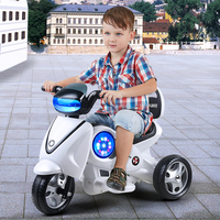 锋达儿童电动太空摩托车宝宝可坐可骑电动三轮车小孩电瓶玩具车