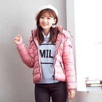 美特斯邦威冬季韩版棉服连帽外套短款加厚小棉袄学生韩国棉衣女装
