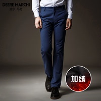 迪尔马奇 2015春季新款 刺绣装饰时尚修身男士休闲长裤 M16001