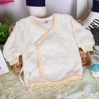 2014年秋冬新款 珊瑚绒法兰绒新生婴儿衣服上衣 和尚服 幼儿睡衣