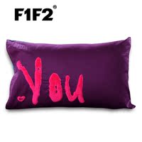 F1F2家纺纯棉枕套单人一对价 全棉时尚个性枕头套48 74cm正品特价